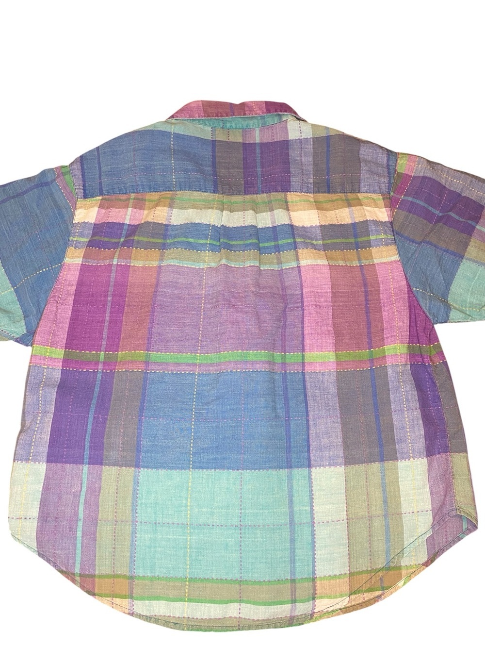 Vintage Devon Plaid Top Women’s M 90s Mom Cottagecore Whimsy Summer Twee Grandma - Picture 3 of 4